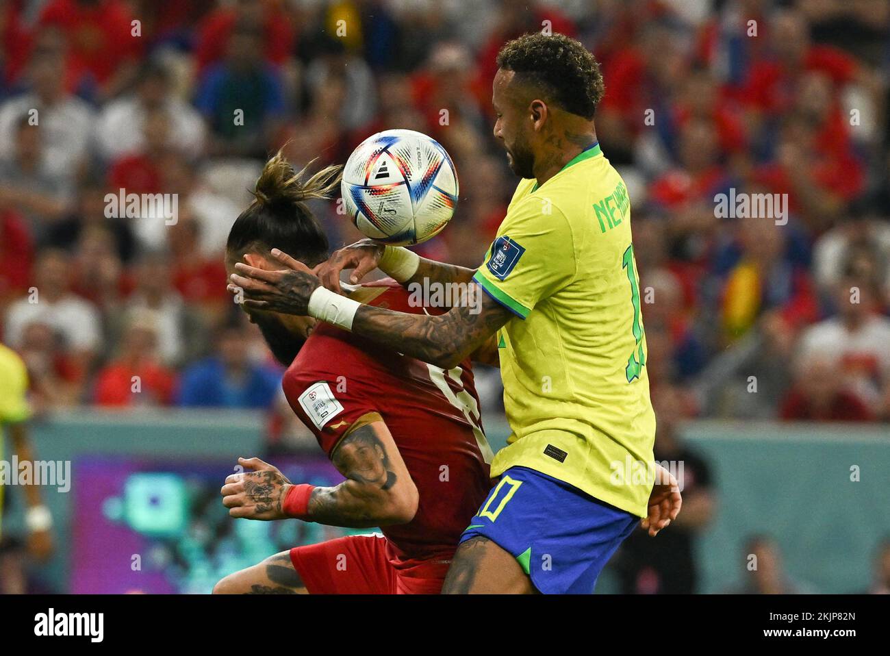 Neymar Jr of Brazil during Brasil v Serbie match of the Fifa World Cup Qatar 2022 at Lusail Stadium in Doha, Qatar on November 24, 2022. Photo by Laurent Zabulon/ABACAPRESS.COM Credit: Abaca Press/Alamy Live News Stock Photo