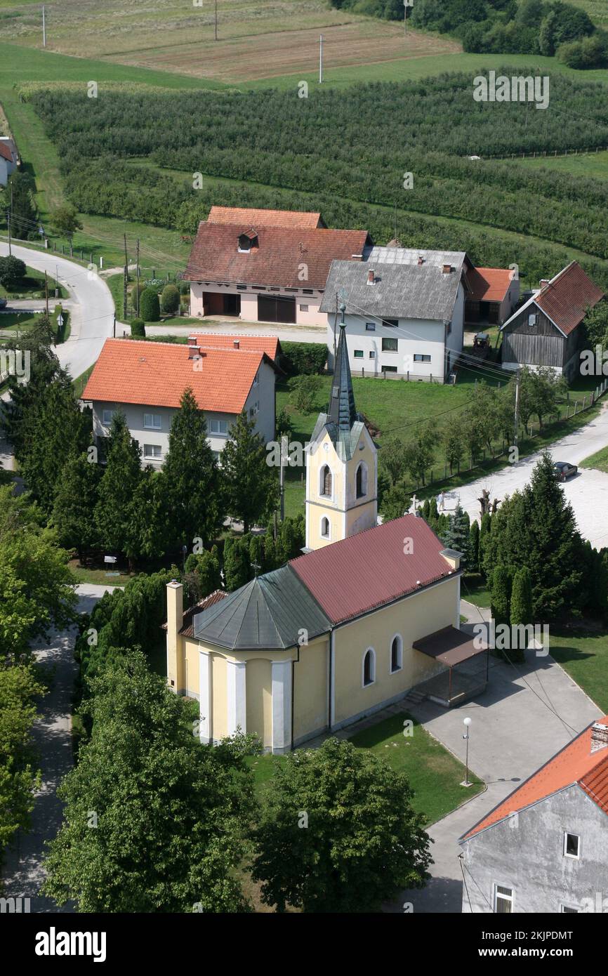 The parish church of St. John the Baptist in Gornji Desinec, Croatia Stock Photo