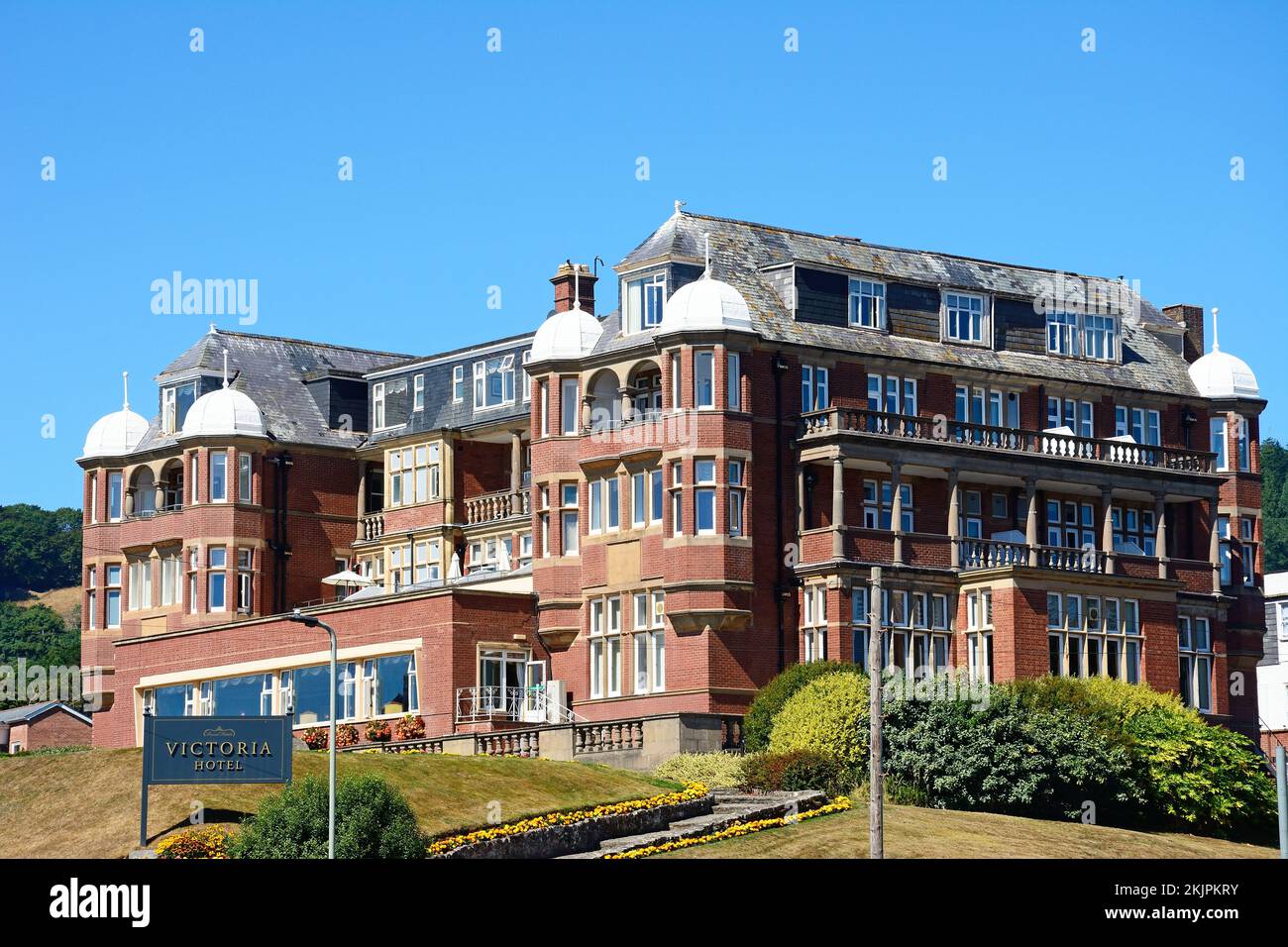 Front view of the Victoria Hotel, Sidmouth, Devon, UK, Europe. Stock Photo