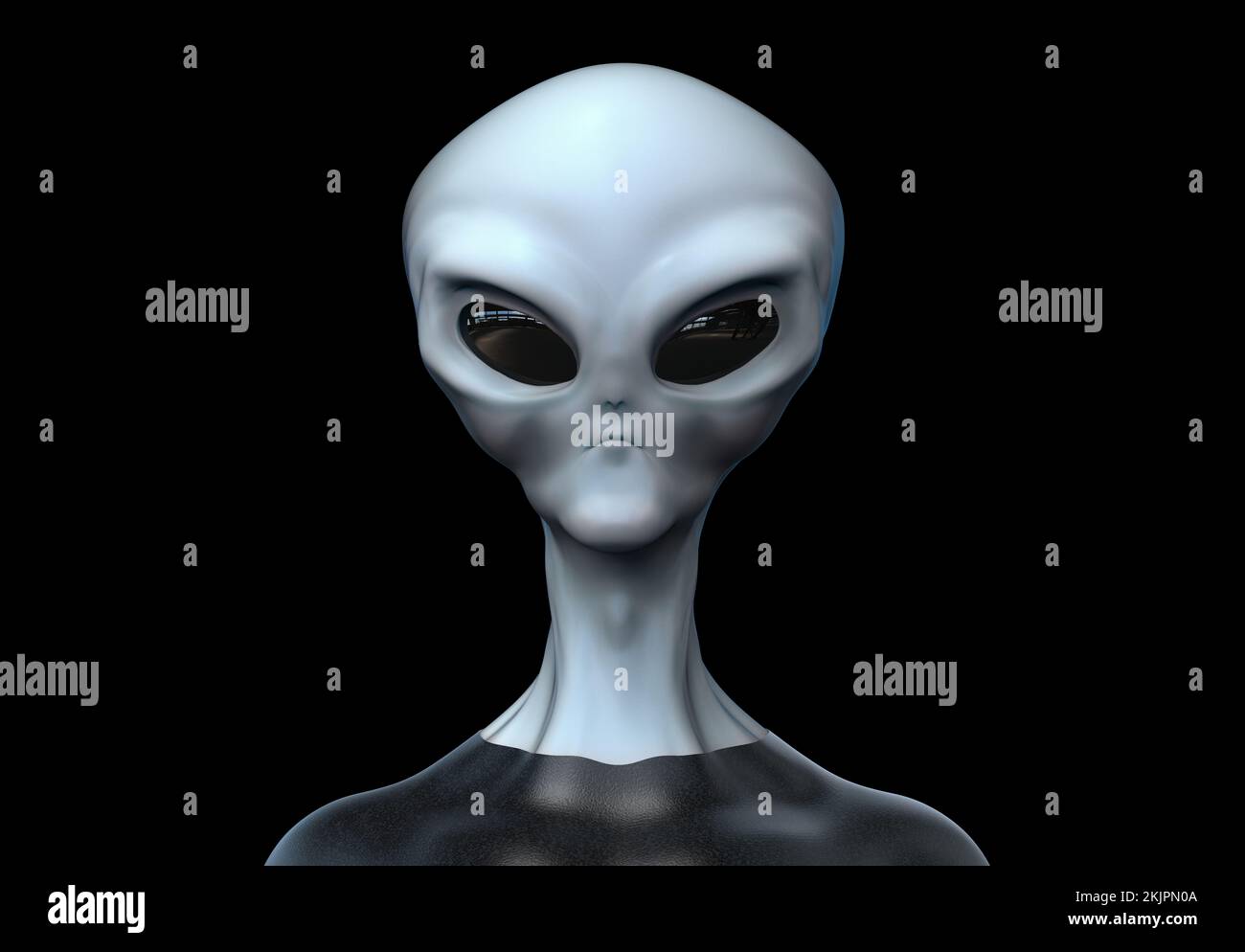 Gray Alien ET extraterrestrial. Extremely detailed and realistic high resolution 3d render Stock Photo