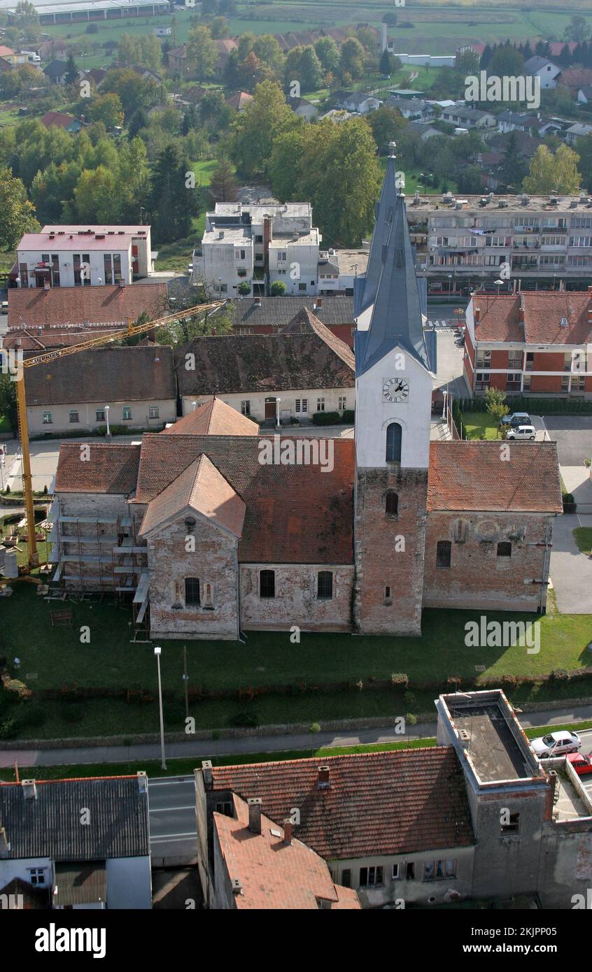 Parish Church of St. Mary Magdalene in Cazma, Croatia Stock Photo