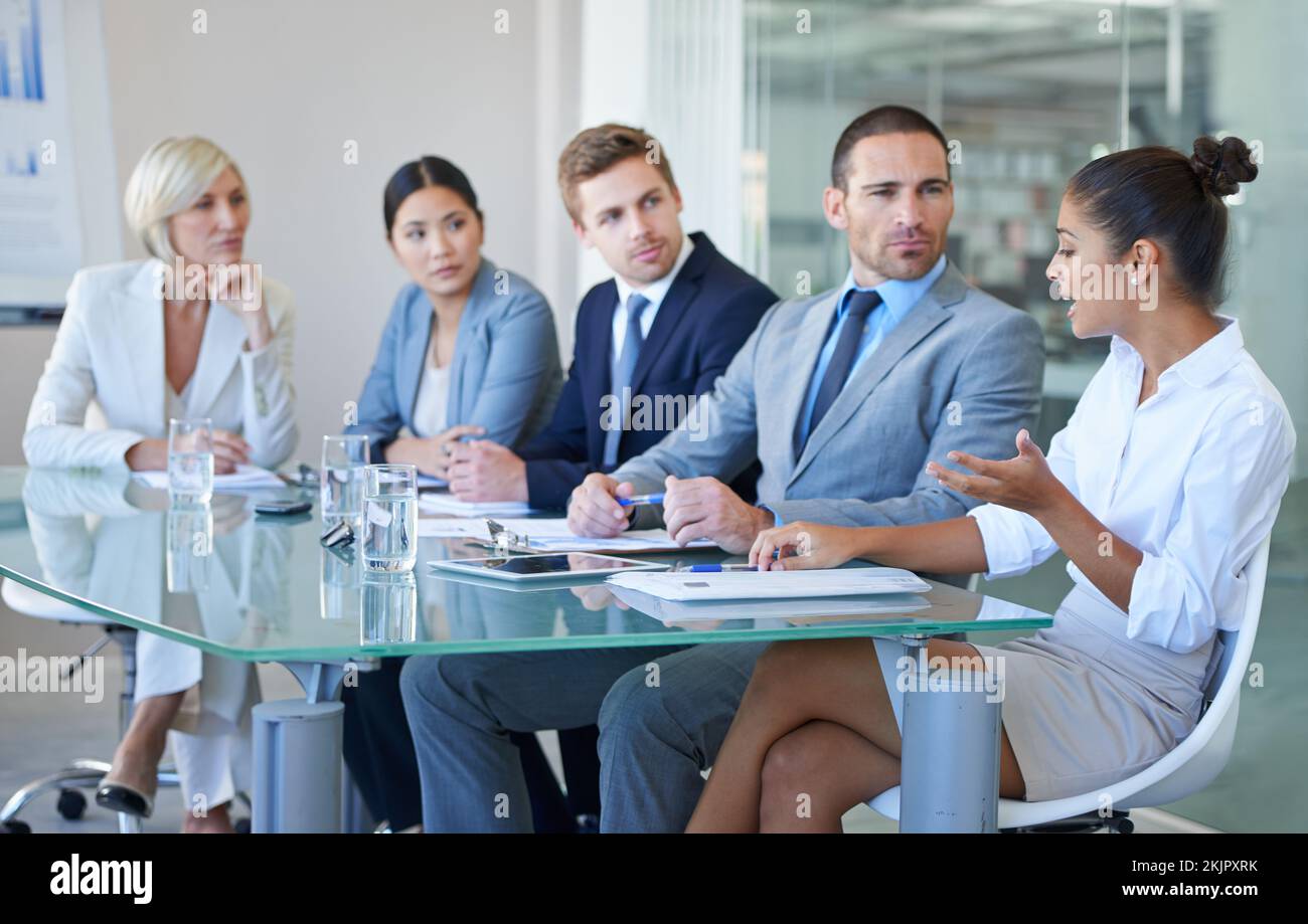 The board of directors. a group of business colleagues meeting in the