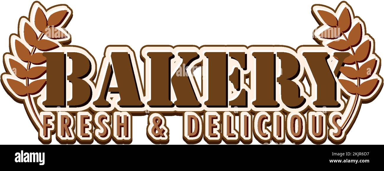 Bakery fresh and delicious text for banner or poster design ...