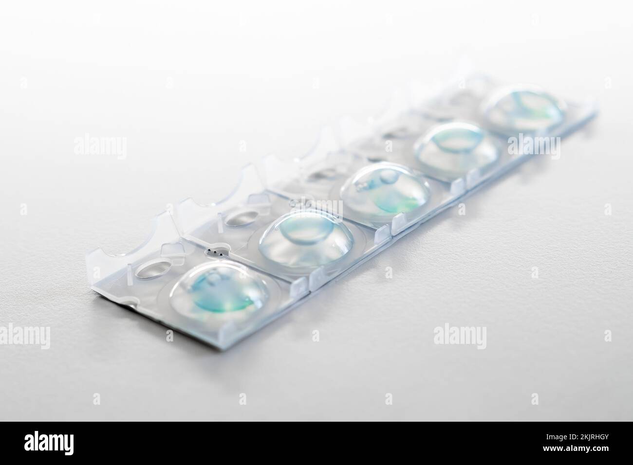 Contacts Package Package of contact lenses for the eyes on a white background Stock ...