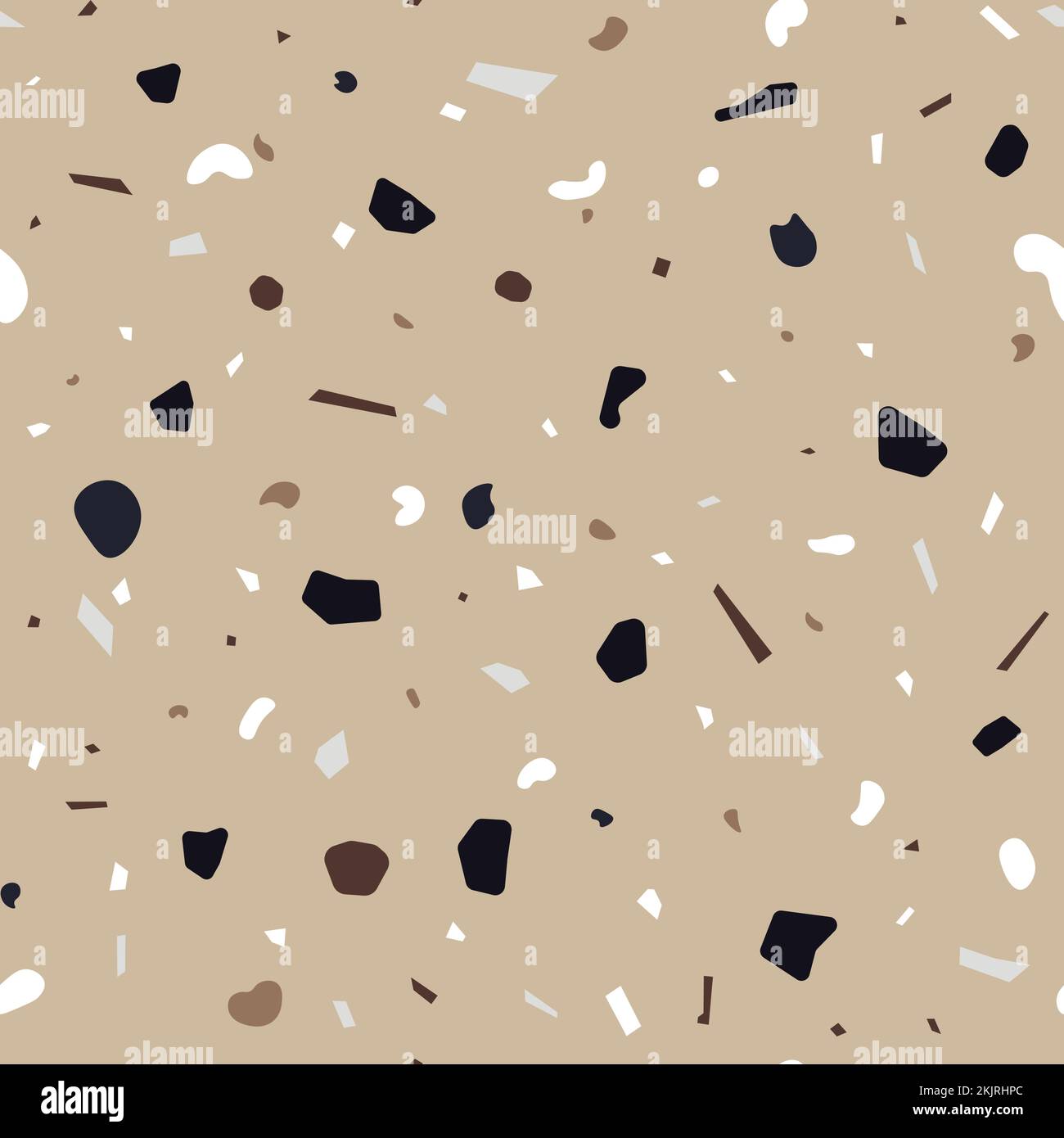 Terrazzo seamless pattern. Flooring mosaic texture. Vector floor with ...