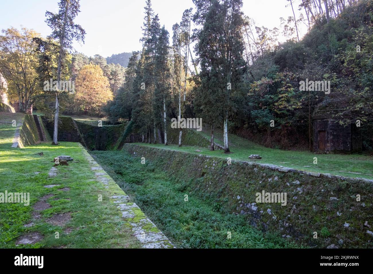 Aqueduct near Lucca, Tuscany, Italy, built by Lorenzo Nottolini Stock