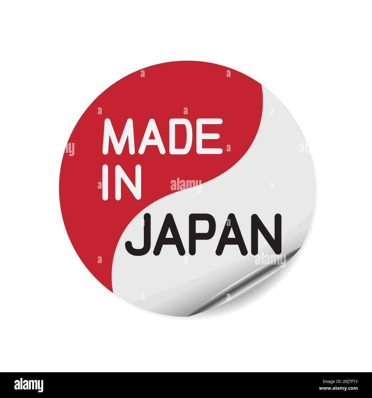 made in Japan round sign sticker tag label Stock Vector