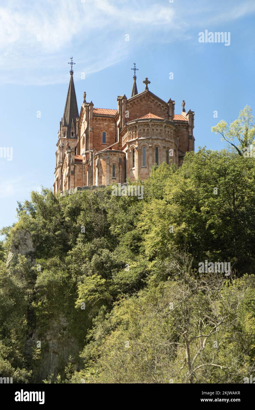 Basilica de Santa Maria la Real de Covadonga,  Asturias, Spain Stock Photo
