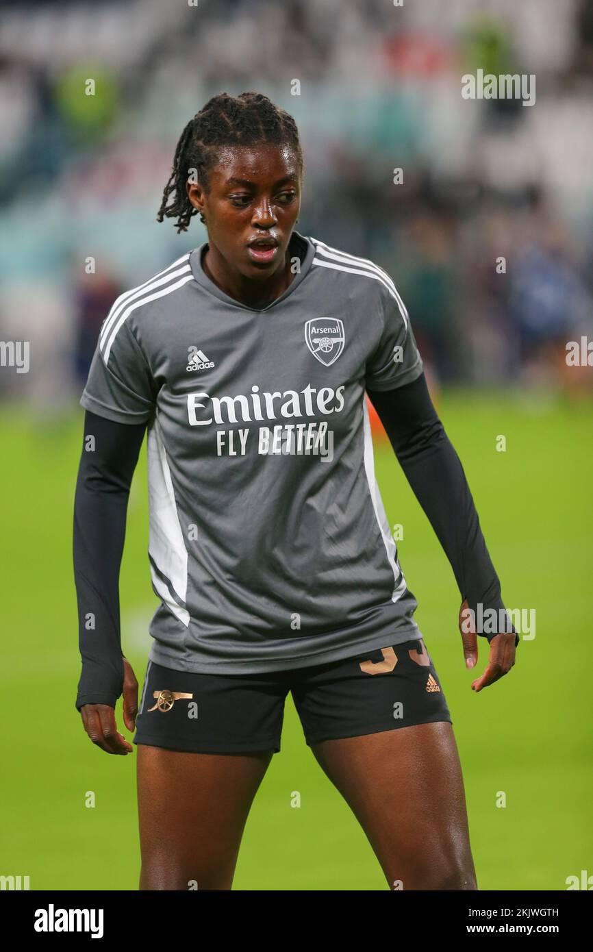 TURIN, ITALY, 24 NOVEMBER 2022. Michelle Agyemang of Arsenal Women FC  during the UWCL match (Group C) between Juventus Women FC and Arsenal Women FC on November 24, 2022 at Allianz Stadium in Turin, Italy.  Credit: Massimiliano Ferraro/Alamy Live News Stock Photo