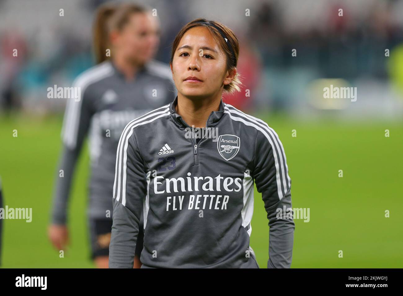 TURIN, ITALY, 24 NOVEMBER 2022. Mana Iwabuchi of Arsenal Women during the UWCL match (Group C) between Juventus Women FC and Arsenal Women FC on November 24, 2022 at Allianz Stadium in Turin, Italy.  Credit: Massimiliano Ferraro/Alamy Live News Stock Photo