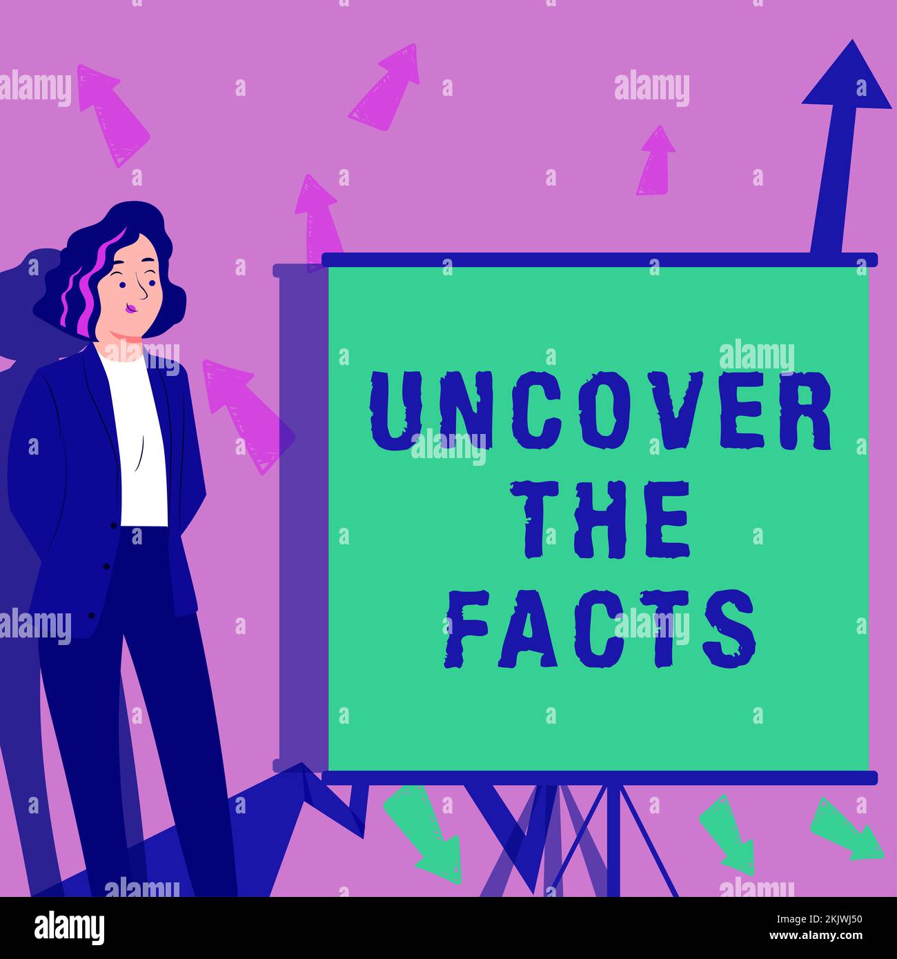 Text sign showing Uncover The Facts. Concept meaning Find the truth and