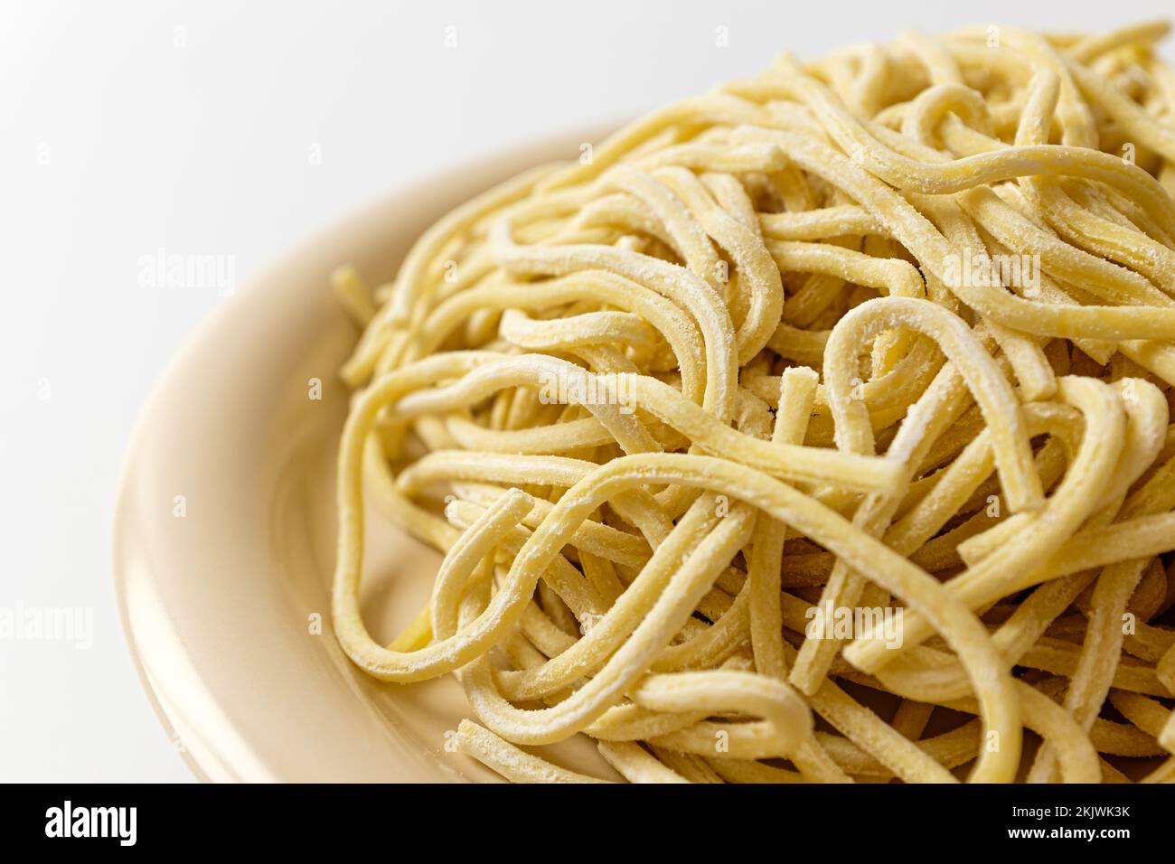 Chinese noodles on a white background Stock Photo