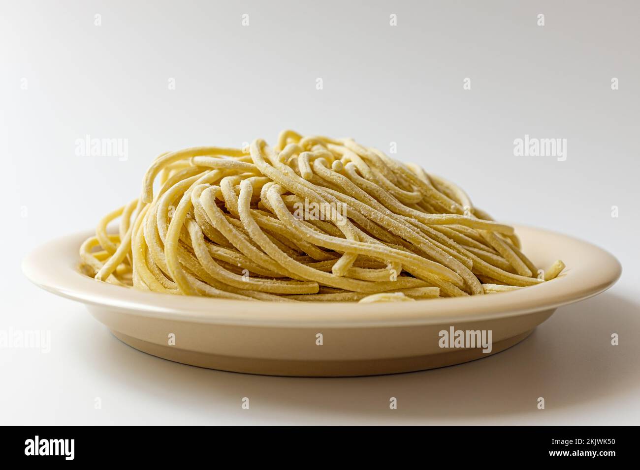 Chinese noodles on a white background Stock Photo
