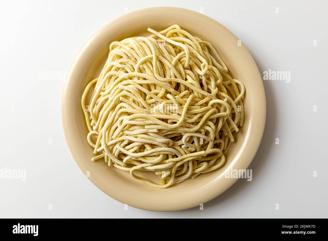 Chinese noodles on a white background Stock Photo