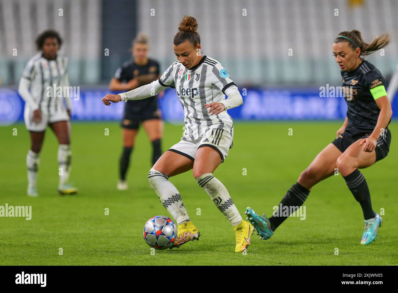 TURIN, ITALY, 24 NOVEMBER 2022. Arianna Caruso of Juventus Women  during the UWCL match (Group C) between Juventus Women FC and Arsenal Women FC on November 24, 2022 at Allianz Stadium in Turin, Italy.  Credit: Massimiliano Ferraro/Alamy Live News Stock Photo