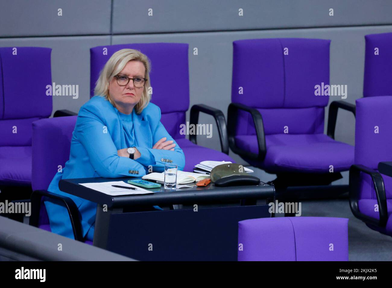 Defense Commissioner Eva Hv?gl (SPD) in the plenary session of the German Bundestag. Stock Photo