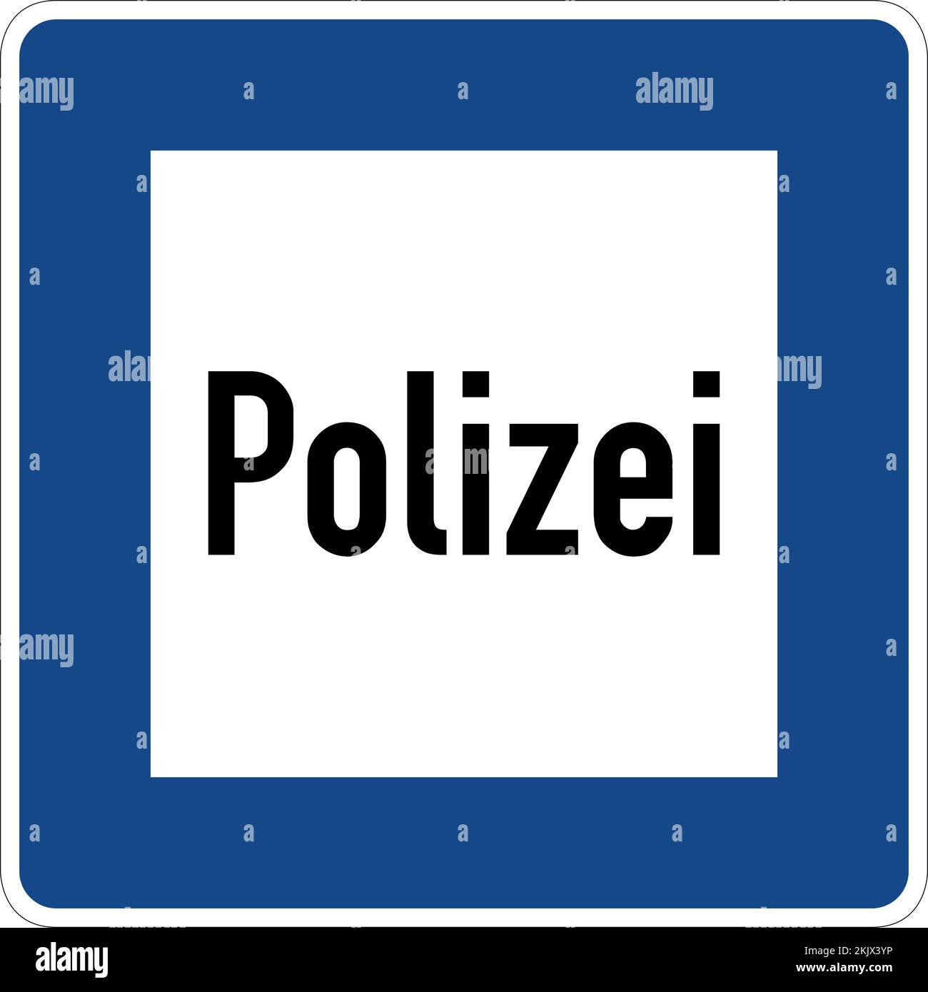 Police station sign, Service Signs, road signs germany Stock Vector