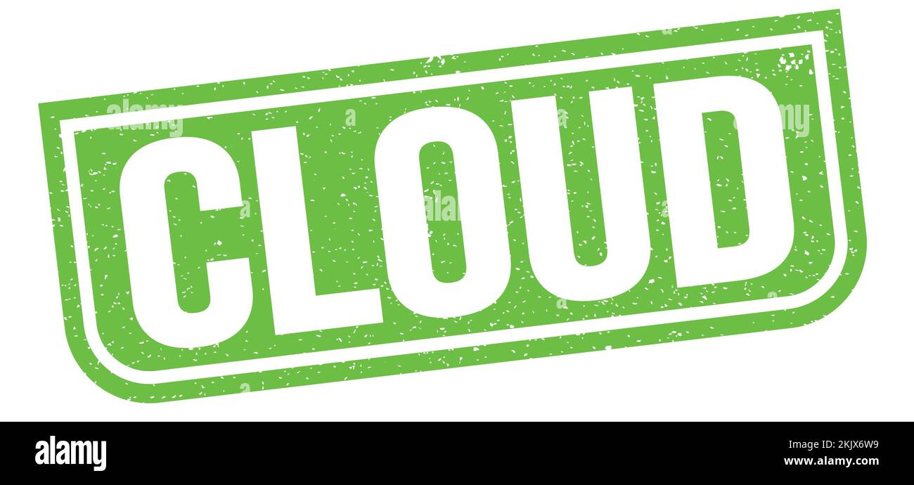CLOUD text written on green grungy stamp sign Stock Photo - Alamy