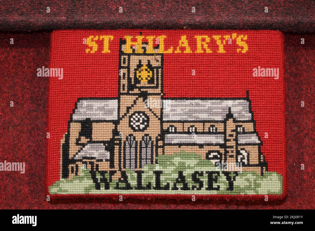 St Hilary's Church, Wallasey UK - Prayer Stool Stock Photo