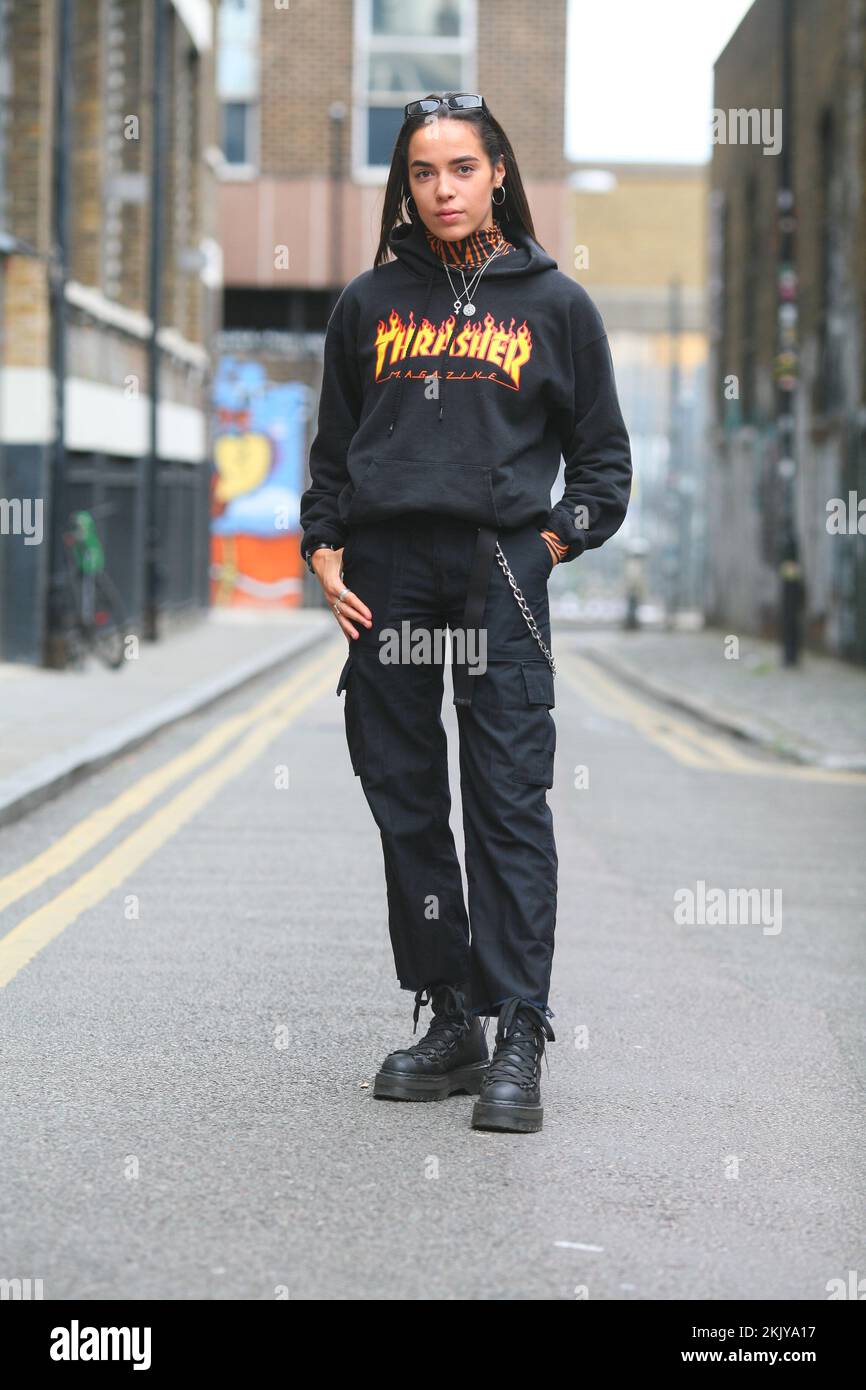 Young man street style in London Stock Photo