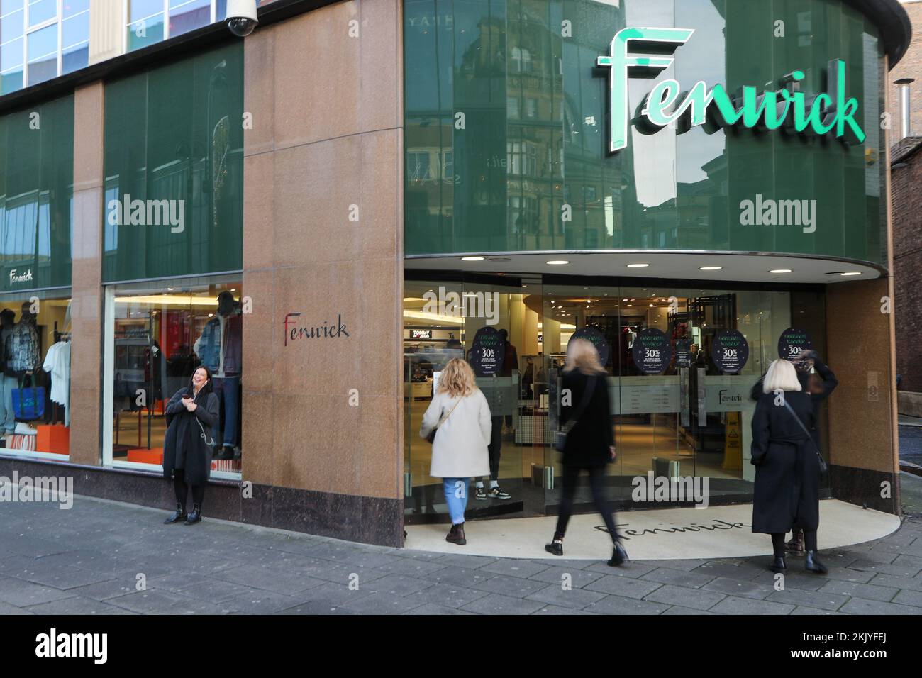 Fewicks Tea Shop Black Friday Shoppers enter Fenwicks department store in Newcastle at ...