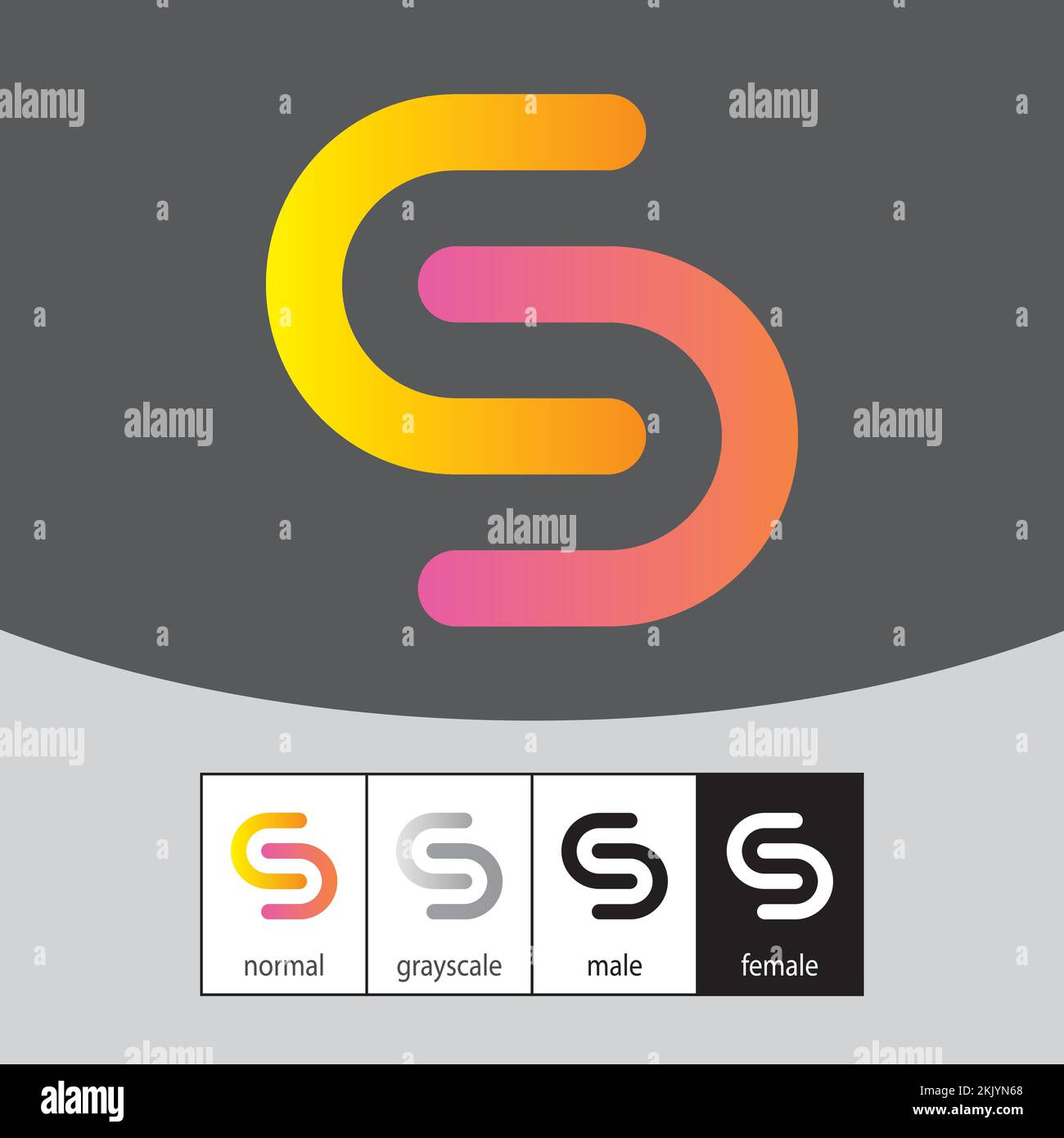 Letter S logo design vector. Vector illustration. Crescent or Moon Stock Vector
