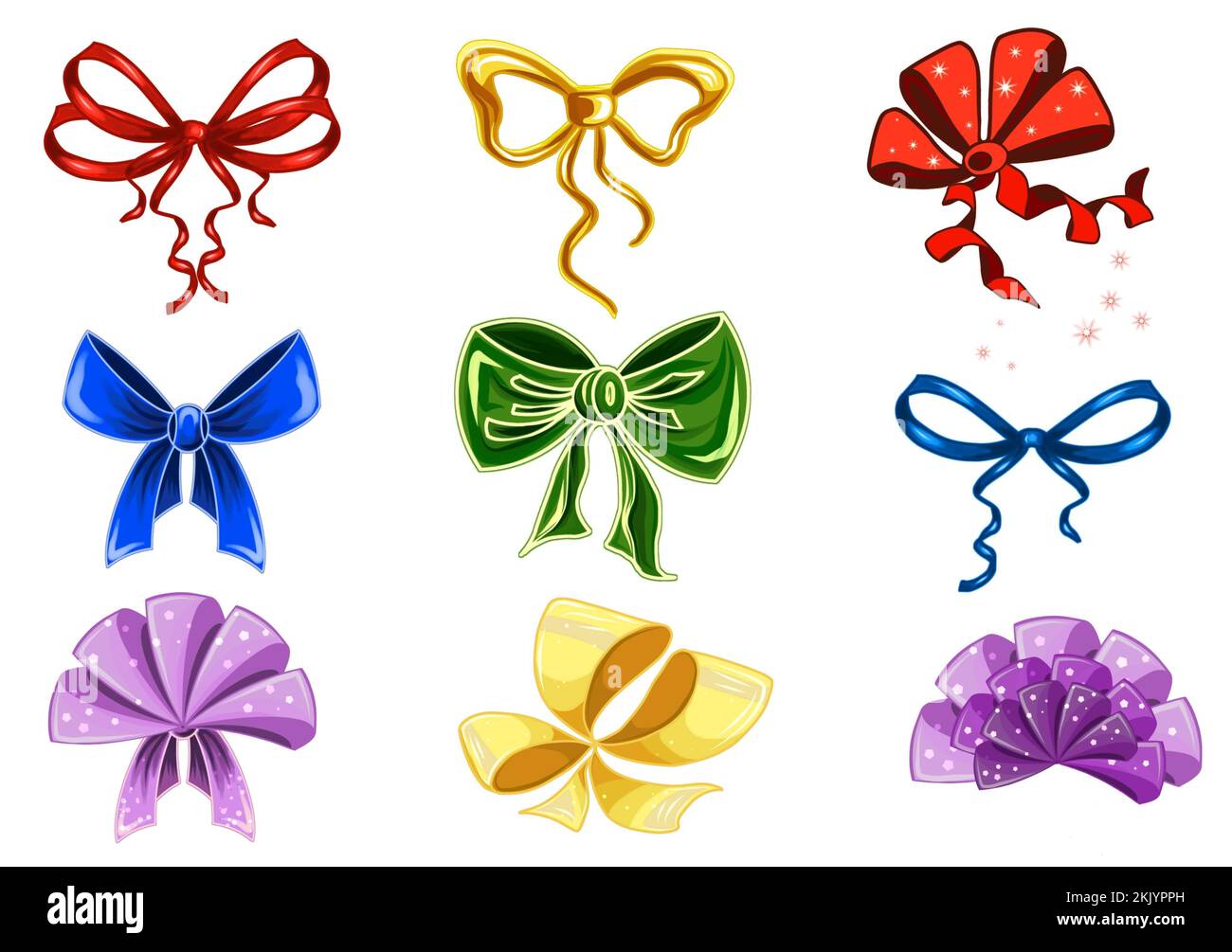Set Of Colorful Bows With Ribbons Clipart JPEG Illustration For set-of-colorful-bows-with-ribbons-clipart-jpeg-illustration-for