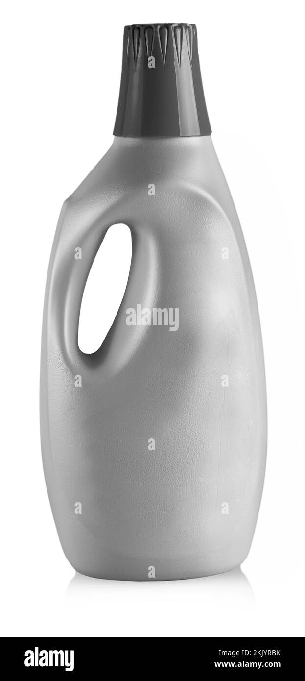 plastic bottle with household chemicals on a white background Stock