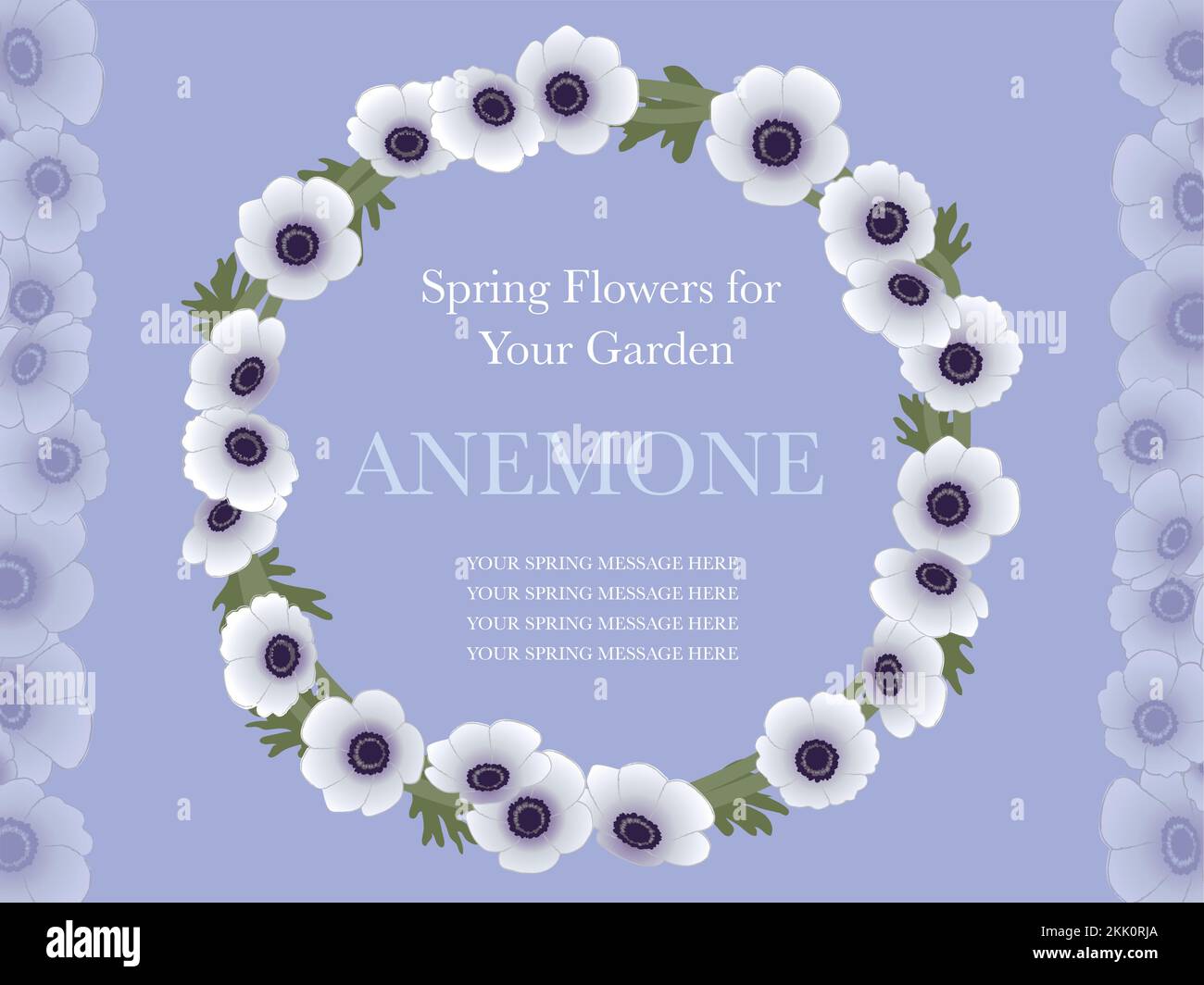 Vector Round Watercolor Botanical Frame Isolated On A White Background ...