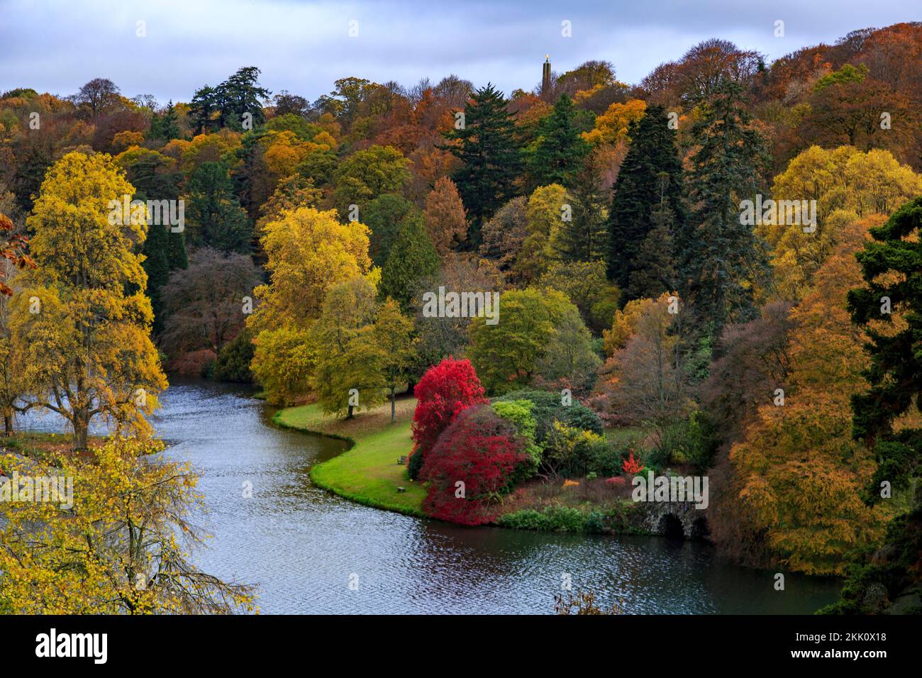 Spectacular Fall Tree Spectacular autumn colour on the trees surrounding the lake at ...