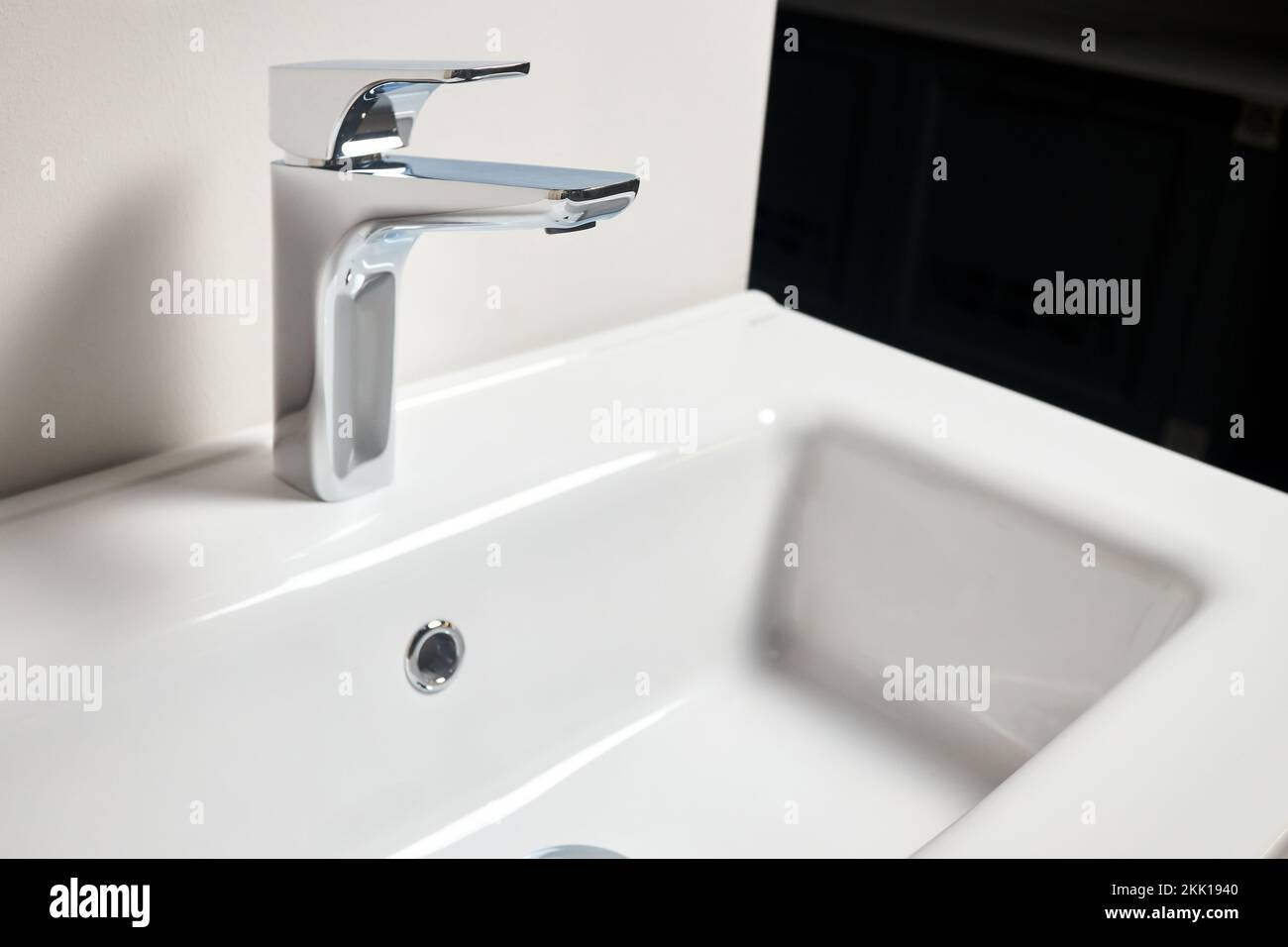 Bathroom interior modern design sink. Interior of bathroom with