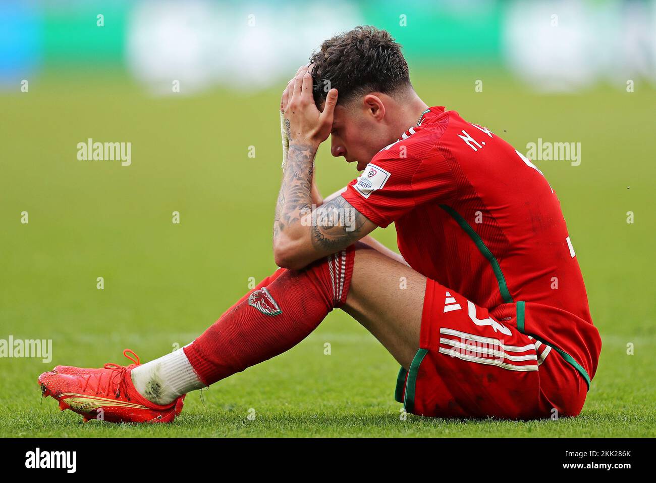 Doha, Qatar. 25th Nov, 2022. Neco Williams of Wales, regrets the goal scored by Rouzbeh Cheshmi of Iran, during the match between Wales and Iran, for the 2nd round of Group B of the FIFA World Cup Qatar 2022, Ahmed bin Ali Stadium this Friday, 25. 30761 (Heuler Andrey/SPP) Credit: SPP Sport Press Photo. /Alamy Live News Stock Photo