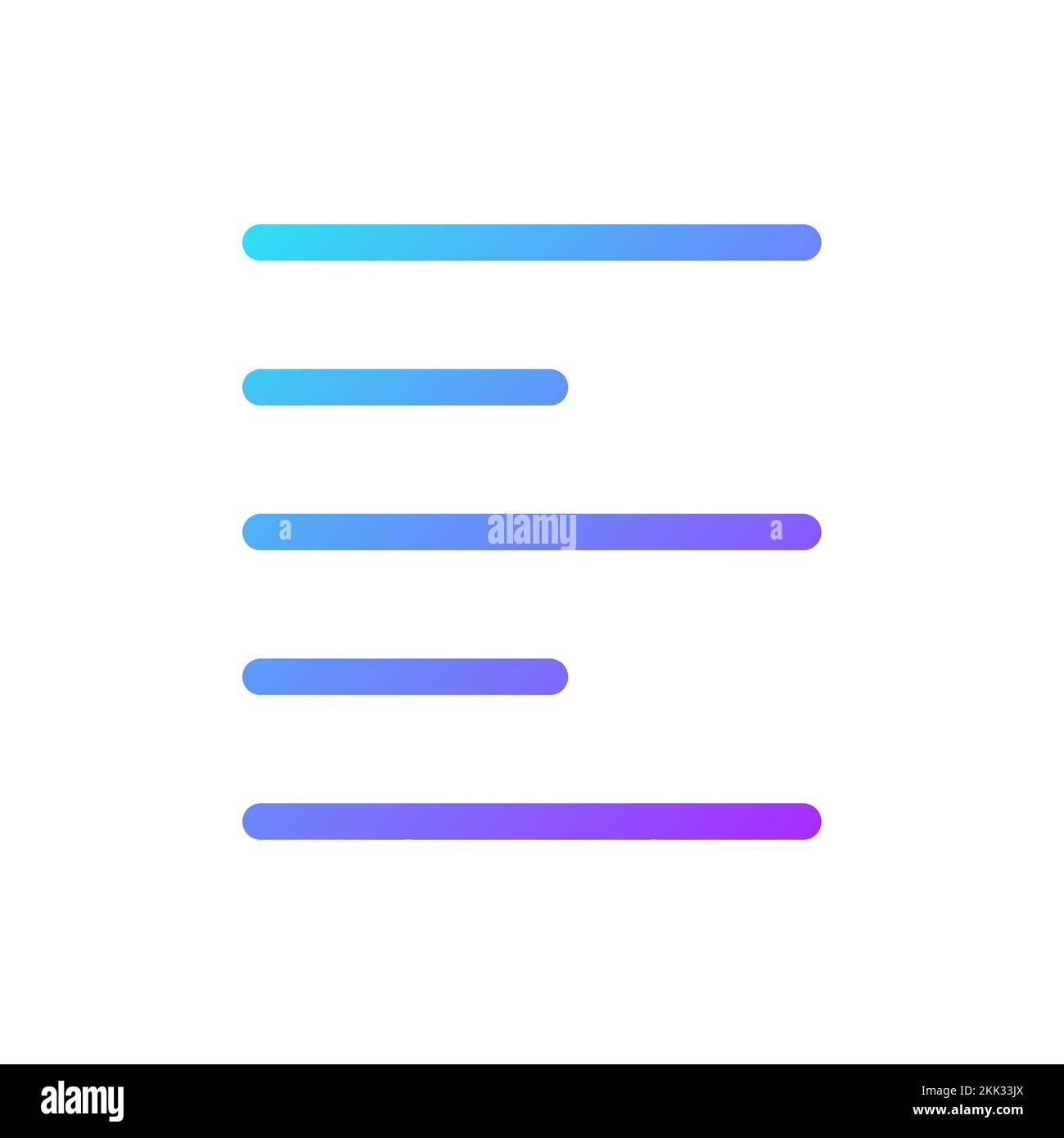 Text pixel perfect gradient linear ui icon Stock Vector