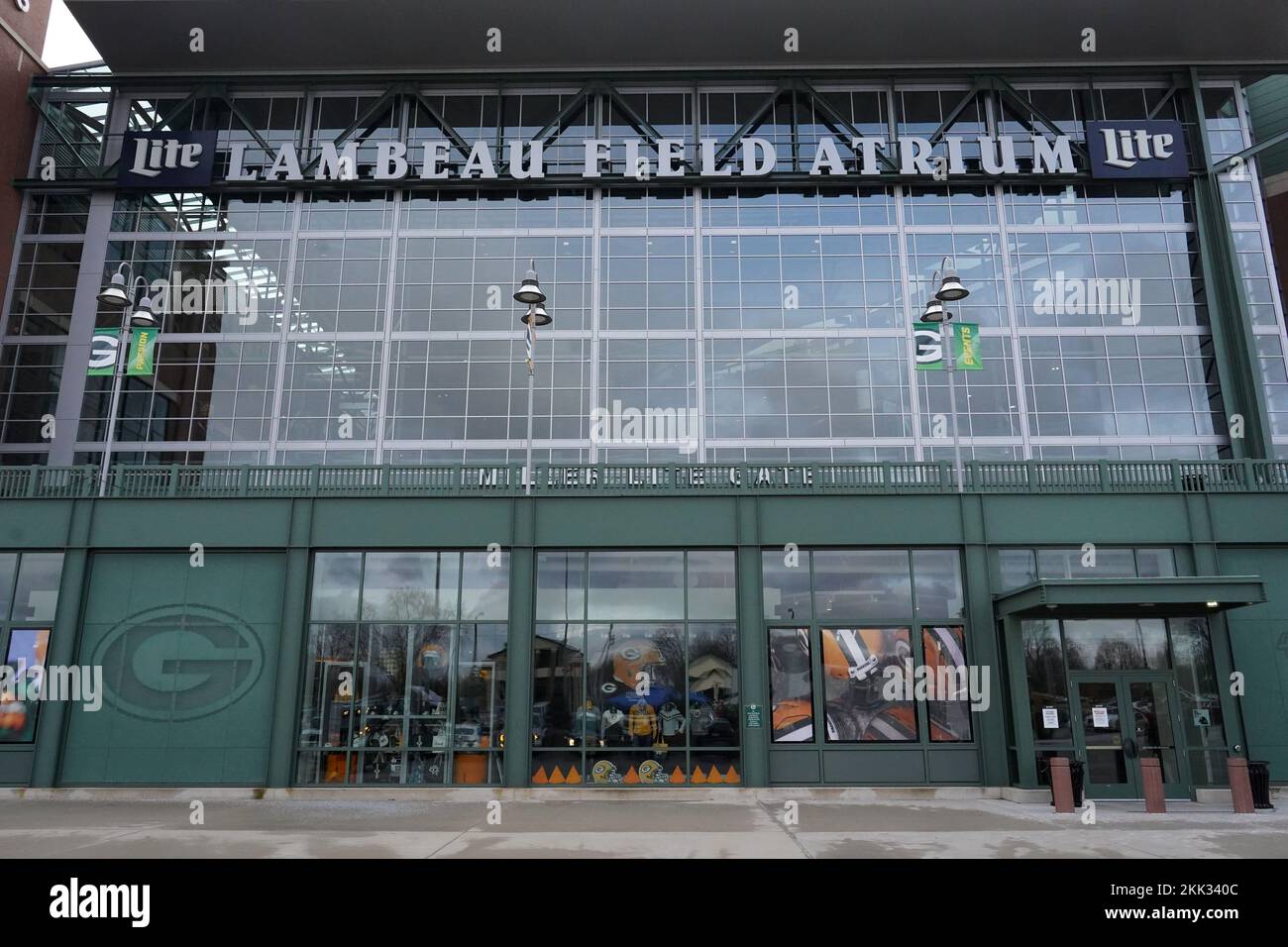 A general overall view of the Lambeau Field atrium at Lambeau Field