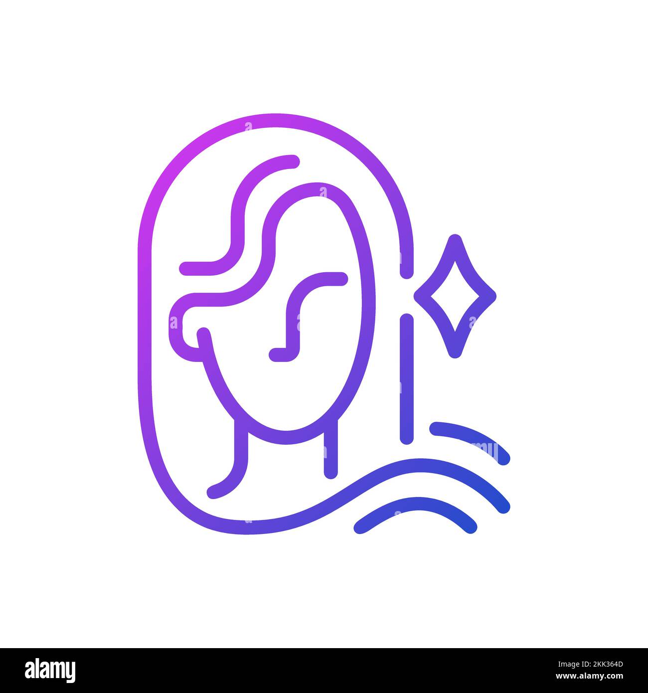 Maiden pixel perfect gradient linear vector icon Stock Vector