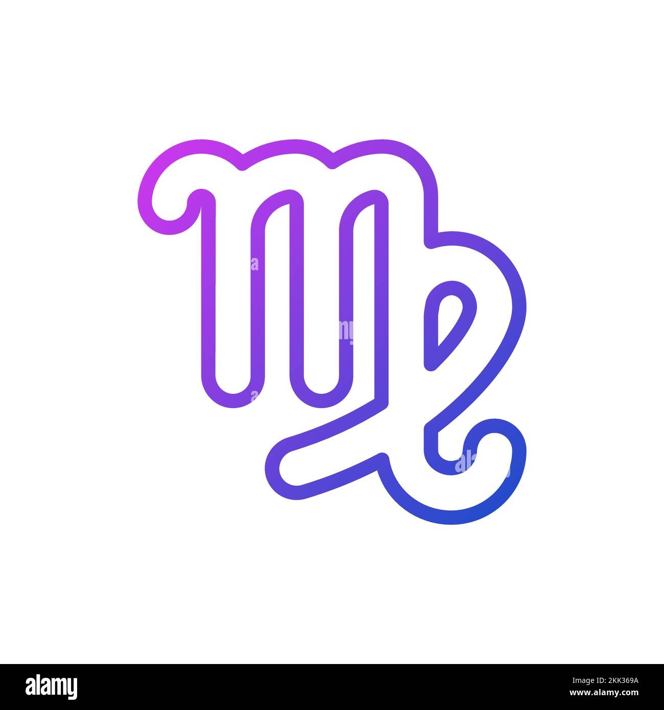 Virgo pixel perfect gradient linear vector icon Stock Vector