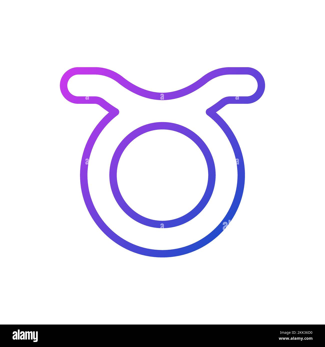 Taurus pixel perfect gradient linear vector icon Stock Vector