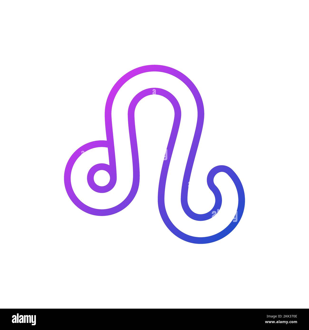 Leo pixel perfect gradient linear vector icon Stock Vector