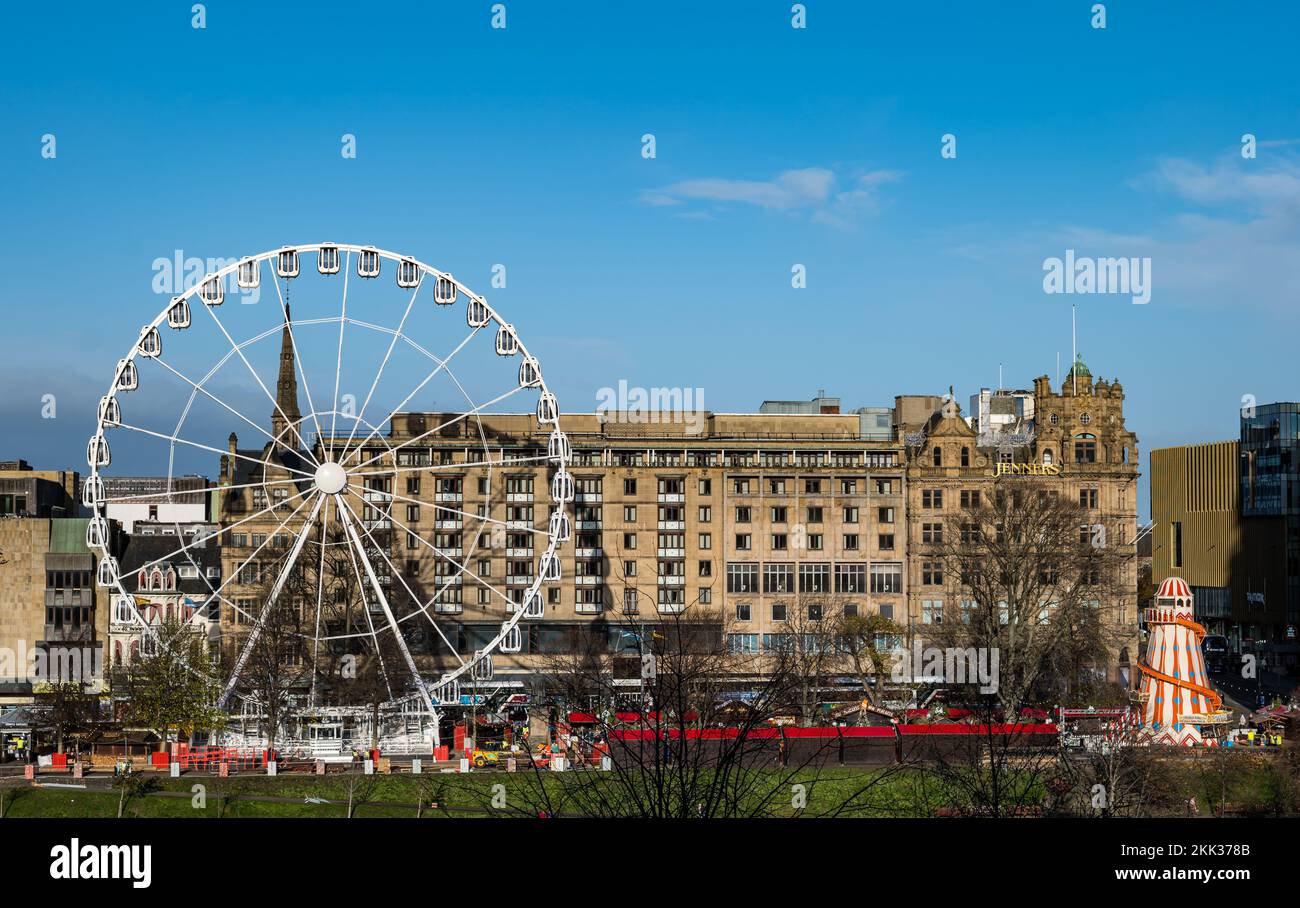Edinburgh, Scotland, UK, 25th November 2022. Christmas the Big Wheel