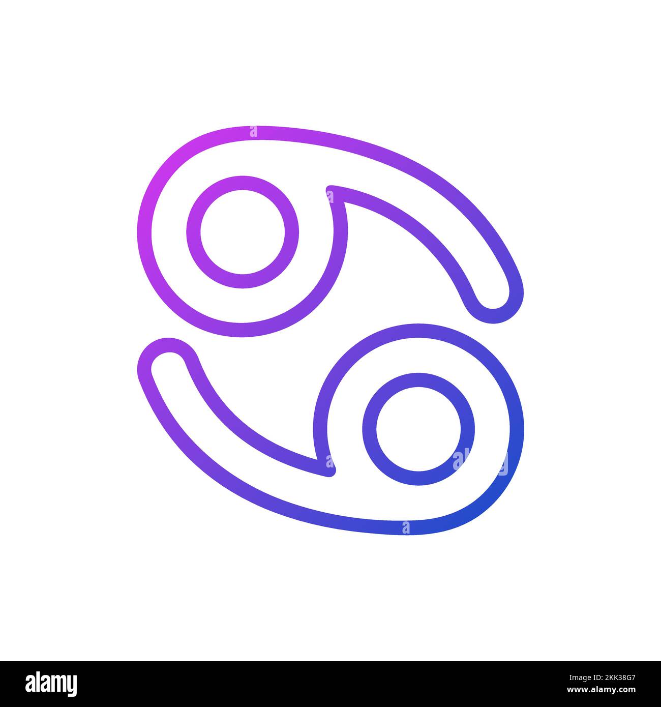 Cancer pixel perfect gradient linear vector icon Stock Vector
