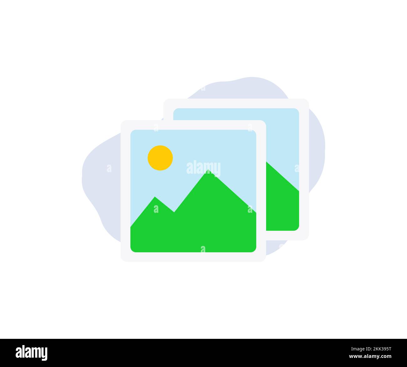 Gallery icon vector, silhouette of an image, Photo album icon logo design. Gallery icon for websites and apps vector design and illustration. Stock Vector