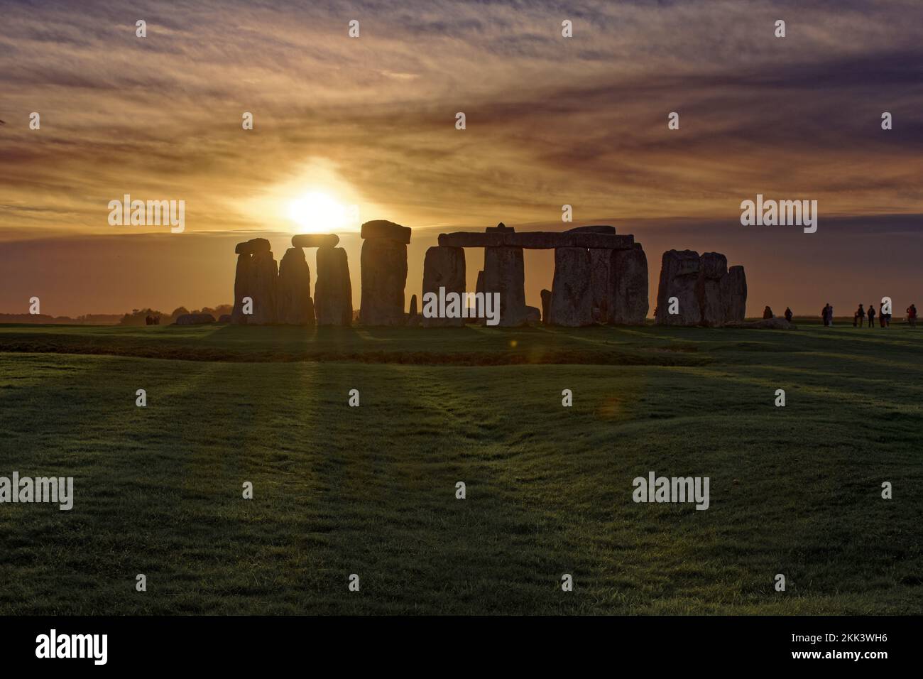 Sunset at Stonehenge Stock Photo