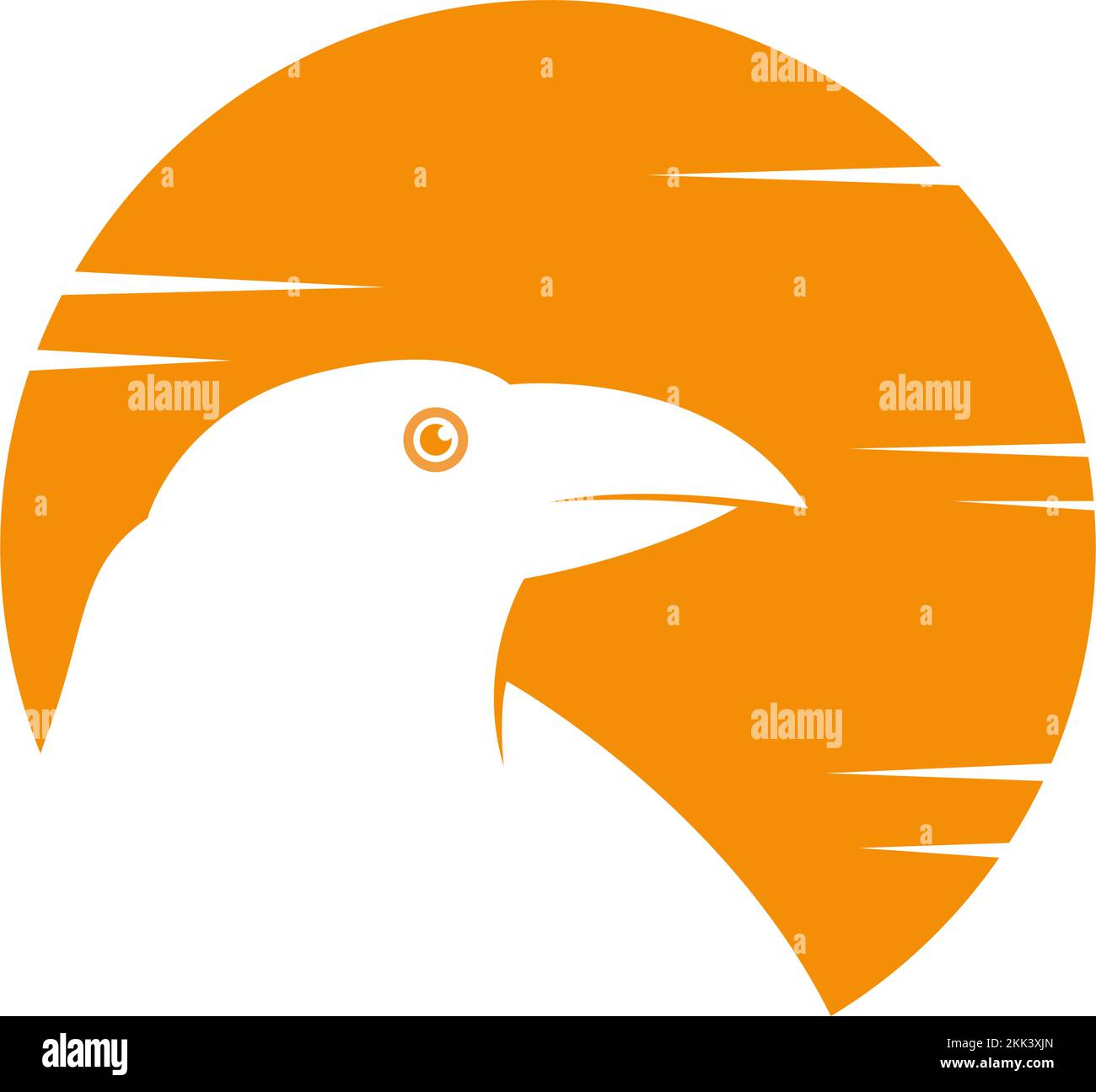 Raven logo icon design illustration vector Stock Vector