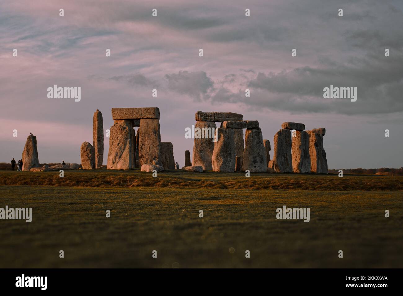 Sunset at Stonehenge Stock Photo