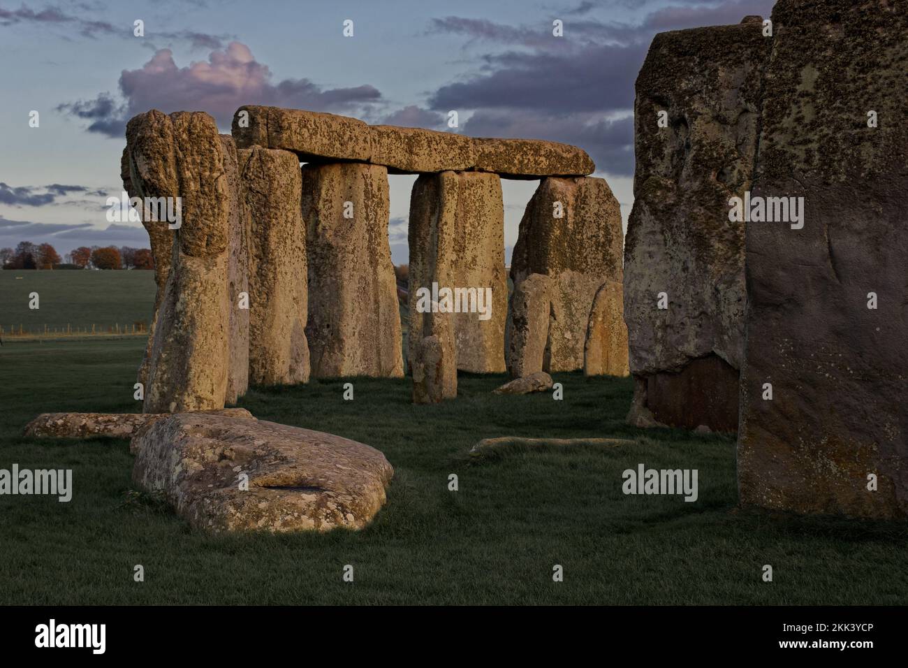 Sunset at Stonehenge Stock Photo