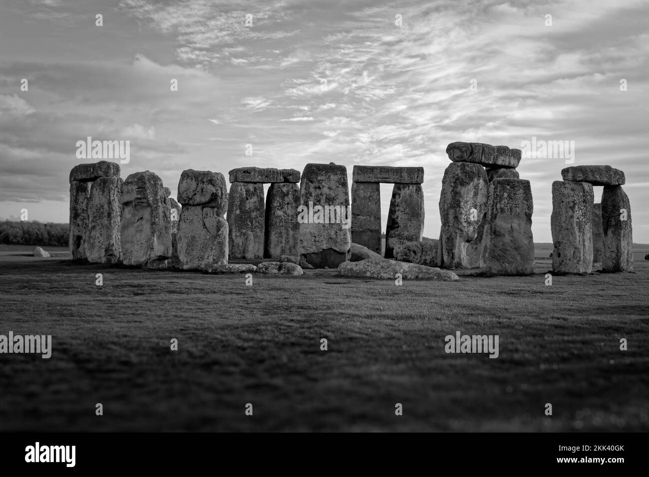 Sunset at Stonehenge Stock Photo