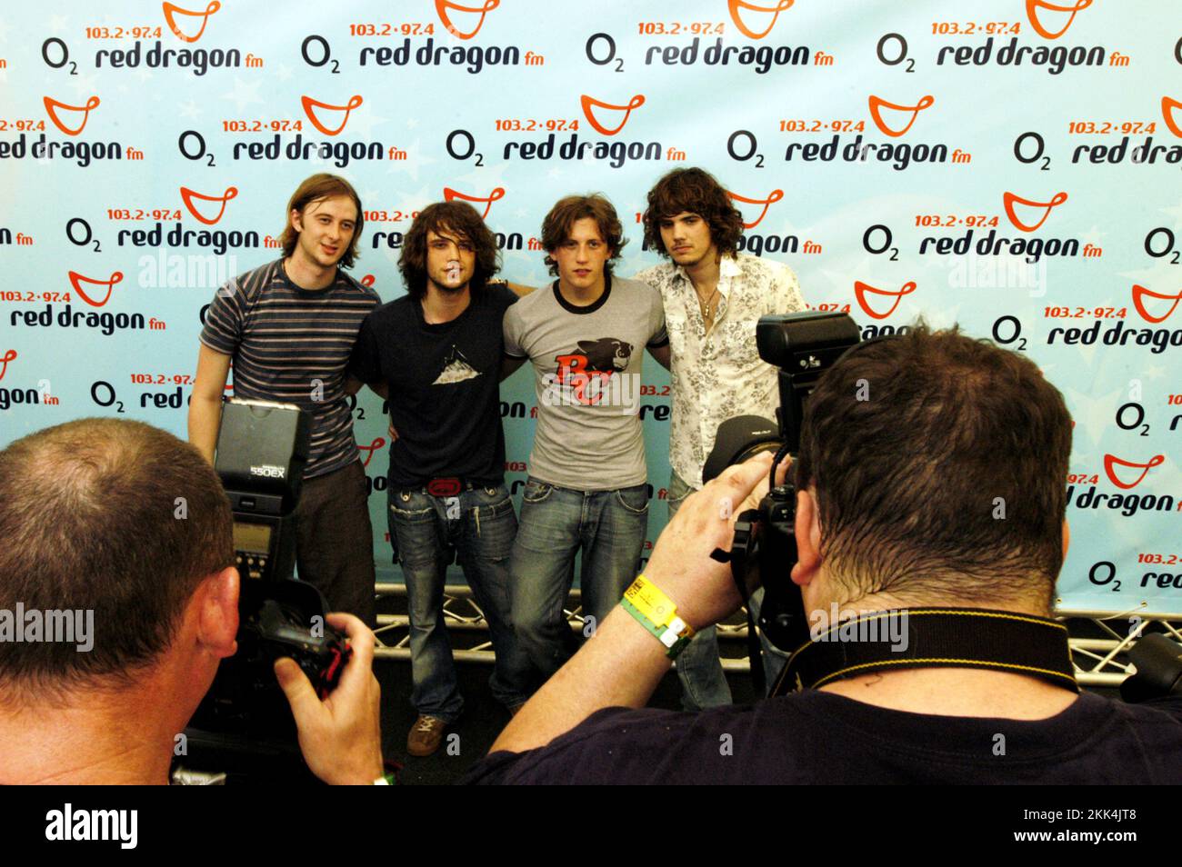 Singer Rooster The British band ROOSTER photographed backstage at Red Dragon Party In ...