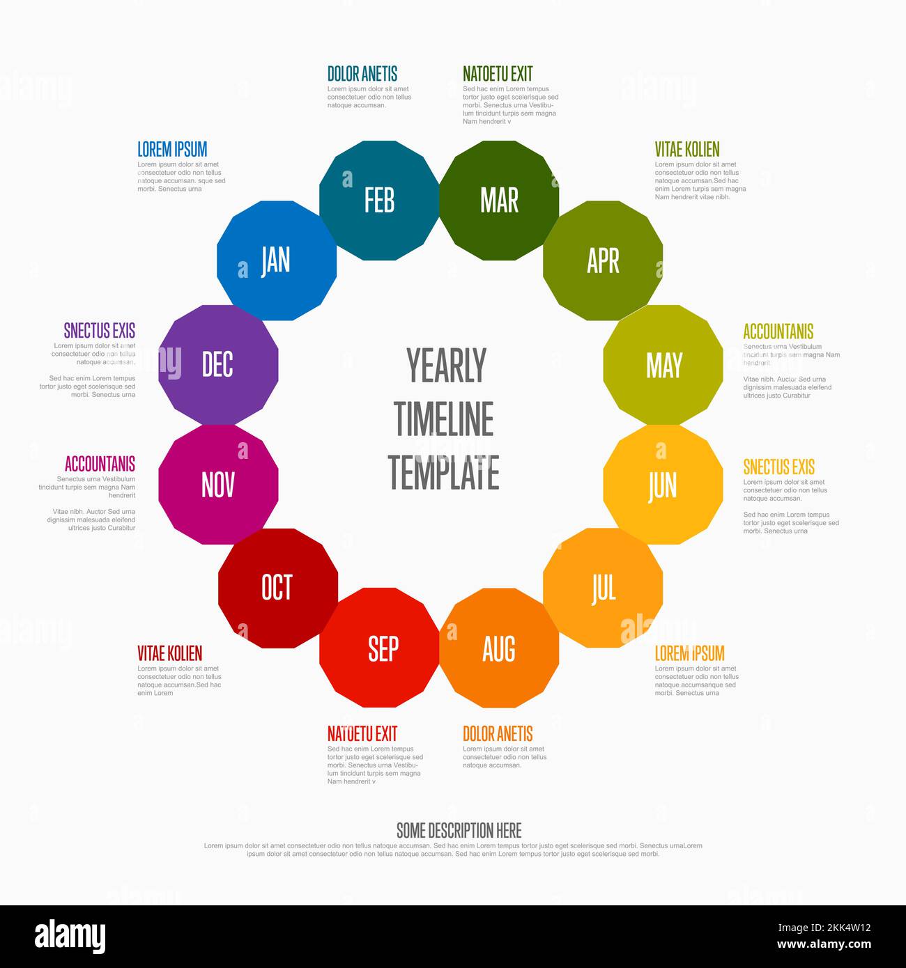 In the cycle of the months Stock Vector Images Alamy