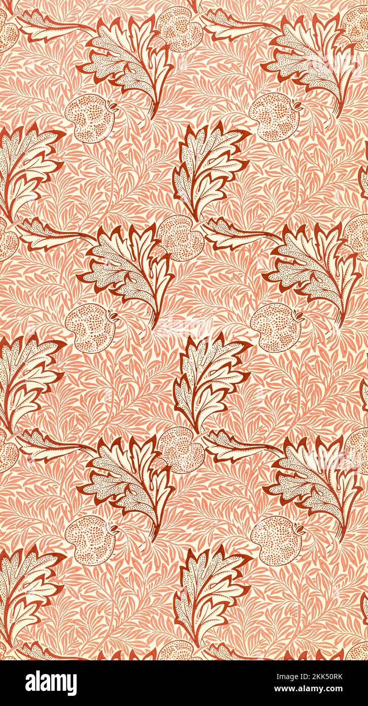 Retro floral apple pattern hi-res stock photography and images - Alamy