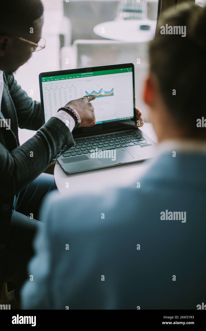 Two bussinesspeople disscussing over a topic Stock Photo